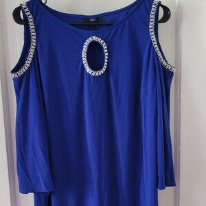 Royal Blue Cold-shoulder Dress